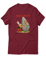 T-Shirt Unisex - Asterix & Ozempix - Color Thumbnail Σκούρο Κόκκινο