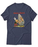 T-Shirt Unisex - Asterix & Ozempix - Color Thumbnail Μπλε Γκρι
