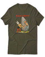 T-Shirt Unisex - Asterix & Ozempix - Color Thumbnail Χακί