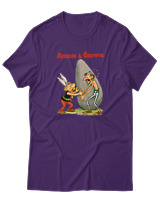 T-Shirt Unisex - Asterix & Ozempix - Color Thumbnail Σκούρο Μωβ