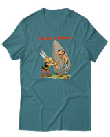 T-Shirt Unisex - Asterix & Ozempix - Color Thumbnail Μπλε Πράσινο