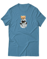 T-Shirt Αντρικό - Astronaut Bear - Color Thumbnail Τιρκουάζ