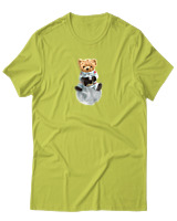 T-Shirt Αντρικό - Astronaut Bear - Color Thumbnail Λαχανί