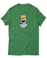 T-Shirt Αντρικό - Astronaut Bear - Color Thumbnail Πράσινο