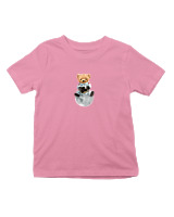T-Shirt  Παιδικό - Astronaut Bear - Color Thumbnail Ροζ