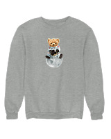 Φούτερ χωρίς κουκούλα Γυναικείο - Astronaut Bear - Color Thumbnail Γκρι Μελανζέ