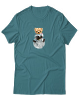 T-Shirt  Γυναικείο - Astronaut Bear - Color Thumbnail Μπλέ Πράσινο