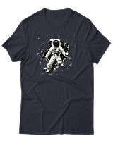 T-Shirt Αντρικό - Astronaut Breaking The Wall - Color Thumbnail Σκούρο Μπλε
