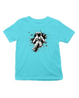 T-Shirt  Παιδικό - Astronaut Breaking The Wall - Color Thumbnail Οινοπνευματί