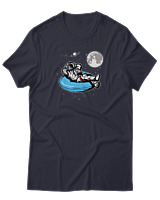 T-Shirt Αντρικό - Astronaut Chilling - Color Thumbnail Σκούρο Μπλε