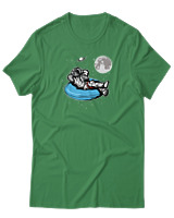 T-Shirt Αντρικό - Astronaut Chilling - Color Thumbnail Πράσινο