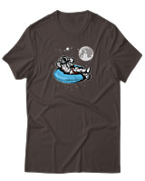 T-Shirt Αντρικό - Astronaut Chilling - Color Thumbnail Καφέ