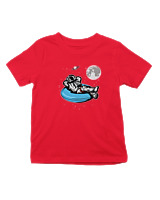 T-Shirt  Παιδικό - Astronaut Chilling - Color Thumbnail Κόκκινο