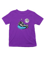 T-Shirt  Παιδικό - Astronaut Chilling - Color Thumbnail Σκούρο Μωβ