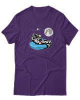 T-Shirt  Γυναικείο - Astronaut Chilling - Color Thumbnail Μώβ