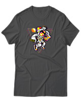 T-Shirt Αντρικό - Astronaut Disco - Color Thumbnail Ανθρακί