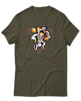 T-Shirt Αντρικό - Astronaut Disco - Color Thumbnail Χακί
