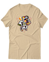 T-Shirt Αντρικό - Astronaut Disco - Color Thumbnail Μπεζ