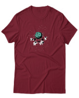 T-Shirt Αντρικό - Astronaut Games - Color Thumbnail Σκούρο Κόκκινο