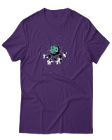 T-Shirt Αντρικό - Astronaut Games - Color Thumbnail Σκούρο Μωβ
