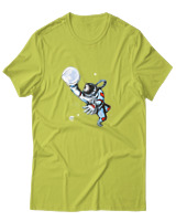 T-Shirt Αντρικό - Astronaut Moon Basket - Color Thumbnail Λαχανί