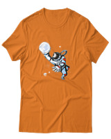 T-Shirt Αντρικό - Astronaut Moon Basket - Color Thumbnail Πορτοκαλί