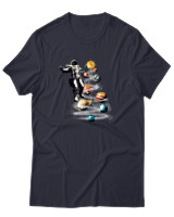 T-Shirt Αντρικό - Astronaut Planets - Color Thumbnail Σκούρο Μπλε