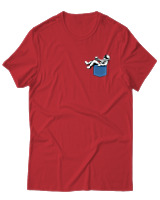 T-Shirt Αντρικό - Astronaut Pocket - Color Thumbnail Κόκκινο