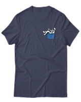 T-Shirt Αντρικό - Astronaut Pocket - Color Thumbnail Μπλε Γκρι
