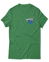 T-Shirt Αντρικό - Astronaut Pocket - Color Thumbnail Πράσινο