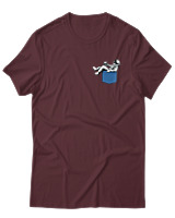 T-Shirt Αντρικό - Astronaut Pocket - Color Thumbnail Μπορντό