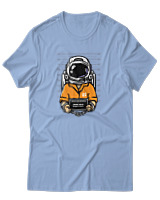 T-Shirt Αντρικό - Astronaut Prisoner - Color Thumbnail Γαλάζιο