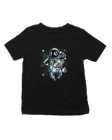 T-Shirt  Παιδικό - Astronaut Ramen - Color Thumbnail Μαύρο