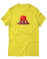T-Shirt Αντρικό - Astronaut Red Moon - Color Thumbnail Κίτρινο
