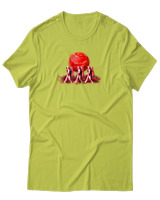 T-Shirt Αντρικό - Astronaut Red Moon - Color Thumbnail Λαχανί