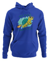 Φούτερ με κουκούλα Αντρικό - At Full Turtle - Color Thumbnail Μπλε Ρουά
