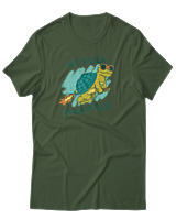 T-Shirt Αντρικό - At Full Turtle - Color Thumbnail Κυπαρισσί