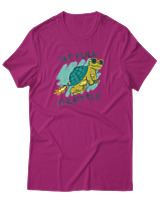 T-Shirt Αντρικό - At Full Turtle - Color Thumbnail Φουξια