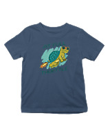 T-Shirt  Παιδικό - At Full Turtle - Color Thumbnail Σκούρο Μπλε