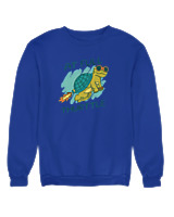 Φούτερ χωρίς κουκούλα Αντρικό - At Full Turtle - Color Thumbnail Μπλε Ρουά
