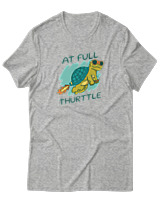 T-Shirt  Γυναικείο - At Full Turtle - Color Thumbnail Γκρί Μελανζέ