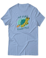T-Shirt  Γυναικείο - At Full Turtle - Color Thumbnail Γαλάζιο