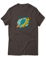 T-Shirt  Γυναικείο - At Full Turtle - Color Thumbnail Καφέ
