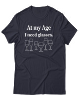 T-Shirt Αντρικό - At My Age I Need Glasses - Color Thumbnail Σκούρο Μπλε