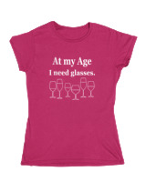 Κοριτσίστικο Κοντομανικο Παιδικό - At My Age I Need Glasses - Color Thumbnail Φουξια