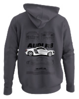 Φούτερ με κουκούλα - Audi R8 - Color Thumbnail Ανθρακί