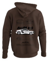 Φούτερ με κουκούλα - Audi R8 - Color Thumbnail Καφέ