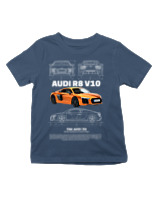 T-Shirt  Παιδικό - Audi R8 V10 - Color Thumbnail Σκούρο Μπλε
