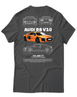 T-Shirt Unisex - Audi R8 V10 - Color Thumbnail Ανθρακί