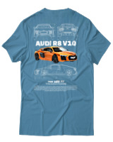 T-Shirt Unisex - Audi R8 V10 - Color Thumbnail Τιρκουάζ
